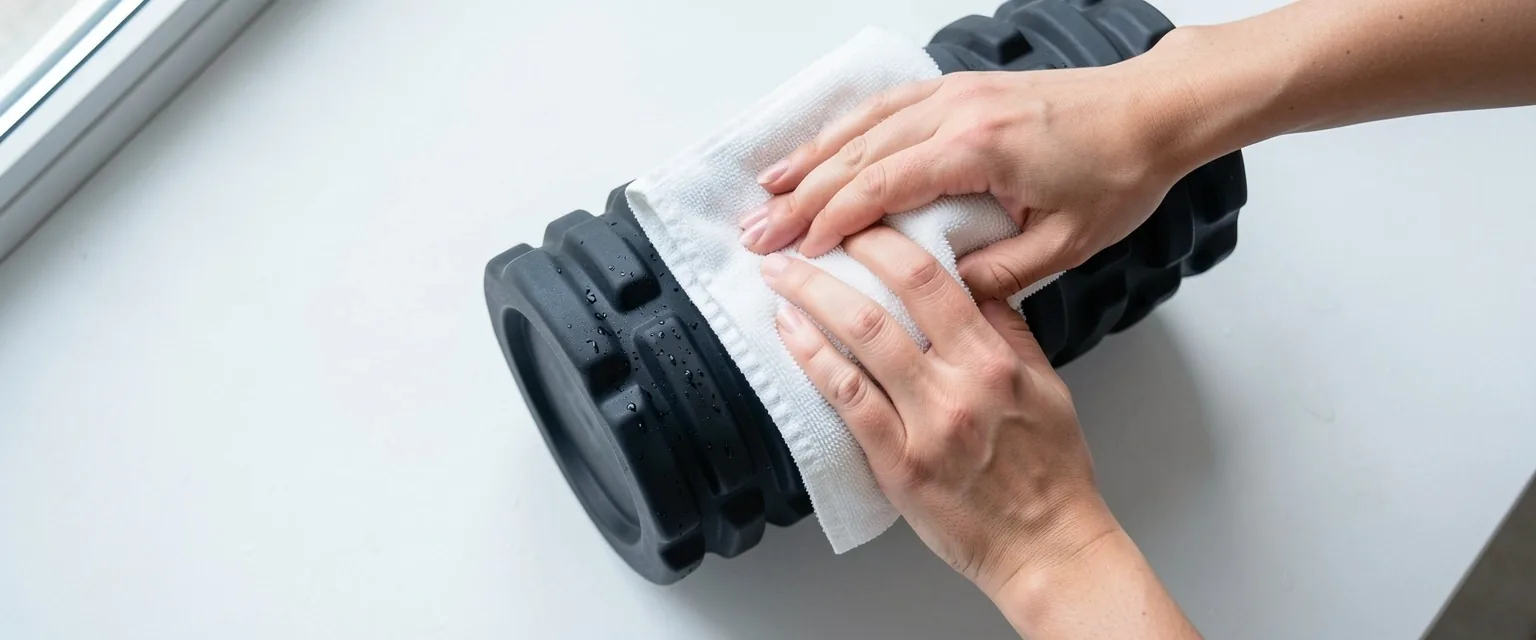 Cleaning a foam roller after use