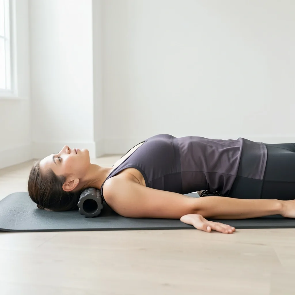 Using a foam roller for upper back mobility