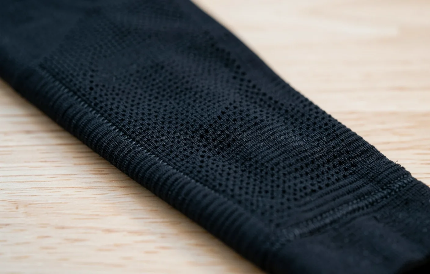 Knee support sleeve on studio surface